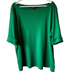 LAUREN RALPH LAUREN | Plus Size Boat neck Tee size 3X